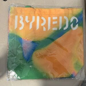 Byredo Colorful Canvas Tote with Orange and Green